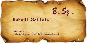 Bokodi Szilvia névjegykártya